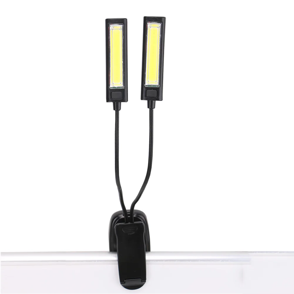 COB USB лампа на клипсе для чтения книг светодиодсветильник аккумулятора Гибкая