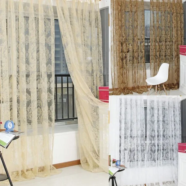 1*2 м роскошный Тюль бронзовые оконные экраны двери балконные занавески панели отвесные шарфы
