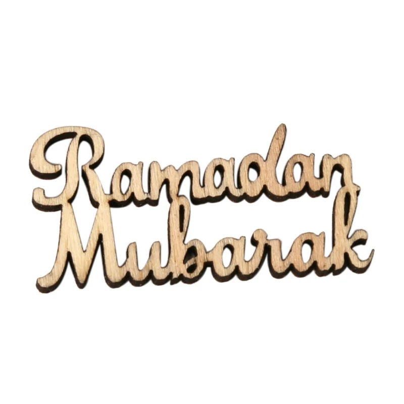 Ислам ИД Рамадан Мубарак деревянные буквы украшения Висячие деревянные буквы украшения фестиваль сцены реквизит для дома - Цвет: B