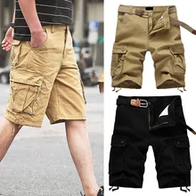 Мужские короткие штаны, свободные, с несколькими карманами, дышащие, повседневные, Мужские штаны на лето, JL