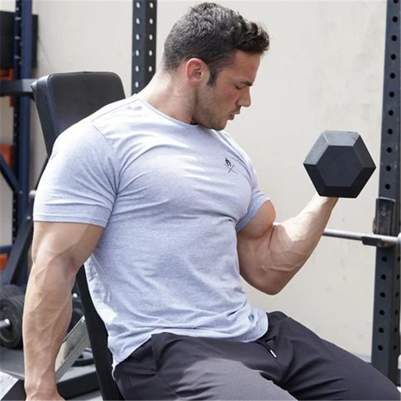 gyms t shirt Fitness men Casual Tee-8