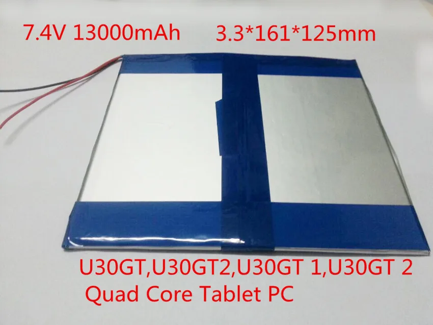 7,4 В 6,6 Ач 8000 мАч большая емкость Ультра-тонкая батарея среднего планшета(Толстая) 3,5*(широкая) 140*110 мм(длинная