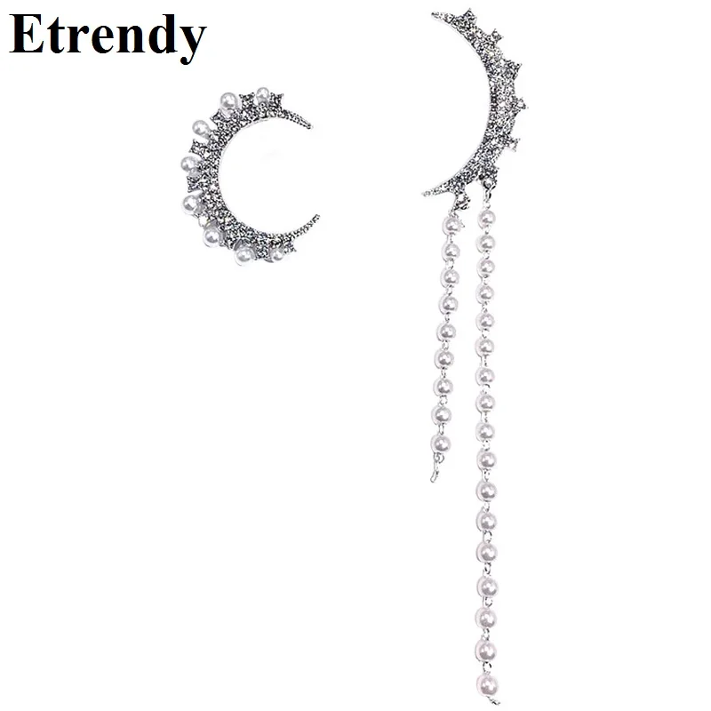 

Statement Moon Big Earrings For Women AB Design Hanging Earings Luxury Party Jewelry Bijoux Temperament Gifts