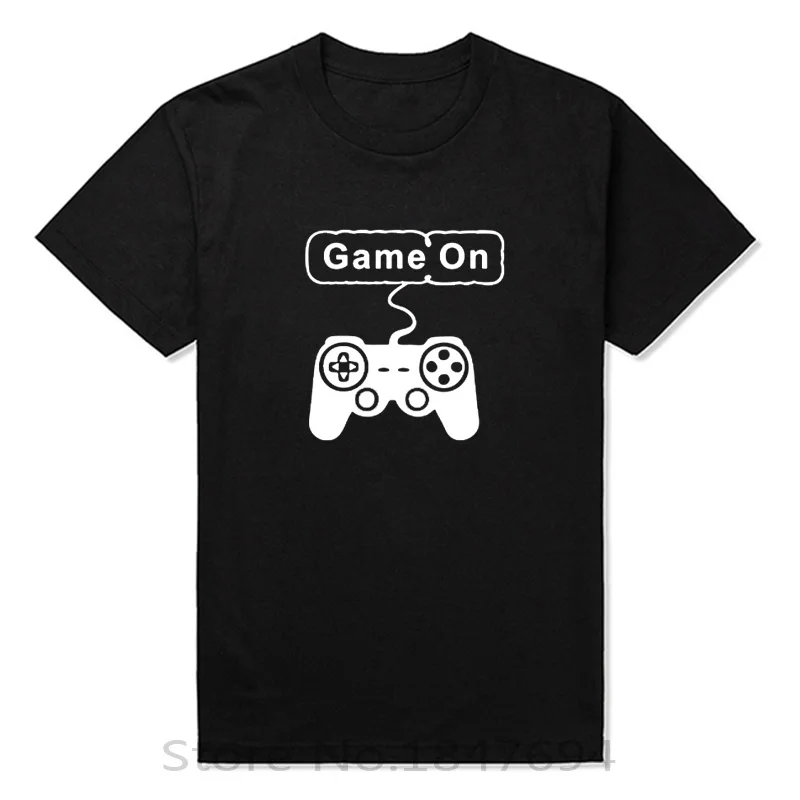 

Summer 2016 Game On Funny T Shirts Men Casual Short Sleeve T-shirts Male New Design Tshirts Top Cotton Solid Clothing