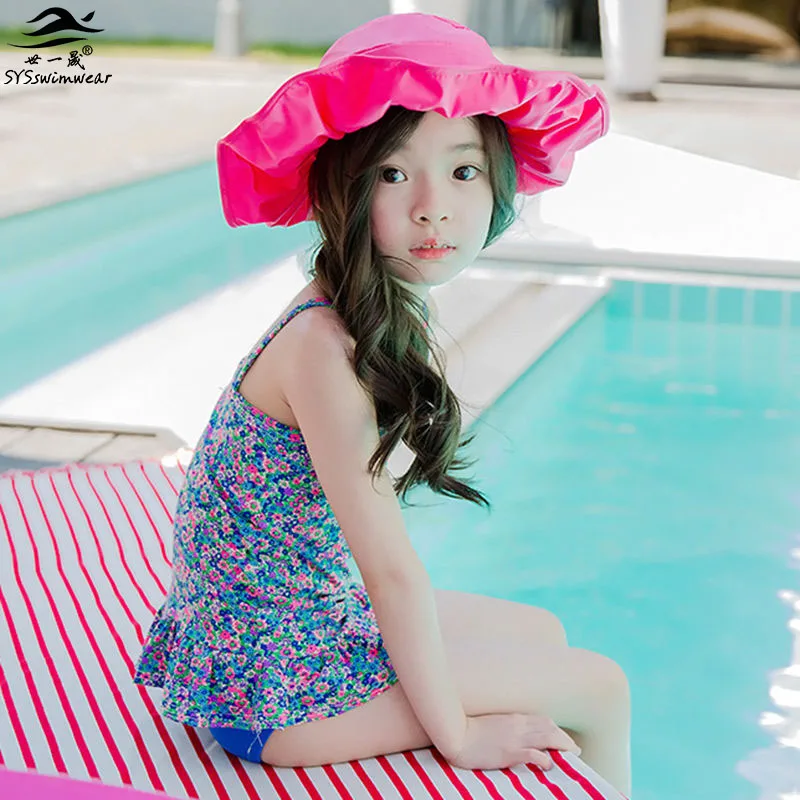 

High quality New Kids Swimwear Girl Baby Kids Bikinis Two Pieces Floral Children Swimsuit Bathing Suit Ruffles