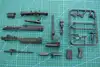 1:6 MK14 MODO Sniper Rifle Black Coated Plastic Assemble Gun Model Military Accessories For 12