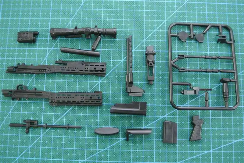 1:6 MK14 MODO снайперская винтовка черный пластик покрытый гравировальным слоем