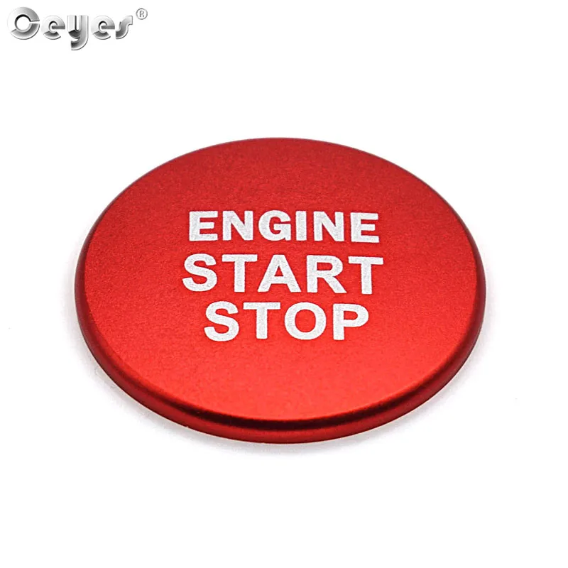 Ceyes аксессуары для салона автомобиля Стайлинг старт остановить двигатель Крышка зажигания Автоматическая Кнопка чехол для Toyota Camry Cruiser Corolla Rav4 - Название цвета: Red Button Cover