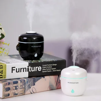 

KAIPUTE 230ml mini USB Ultrasonic Humidifier Creative Essential Oil Diffuser USB Rice Cooker with LED Light for Home Office