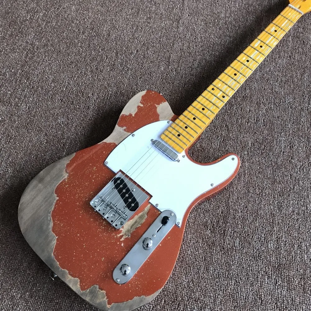 New standard Custom,classical TELE 6 Strings Maple fingerboard Electric Guitar,telecaster gitaar