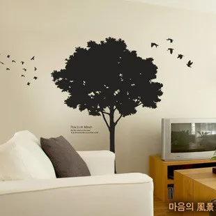 

Large Trees Birds Vinyl Forset Birds Wall Sticker Decor Sticker Window Vinyl Decal Poster Living Room Forest Decals