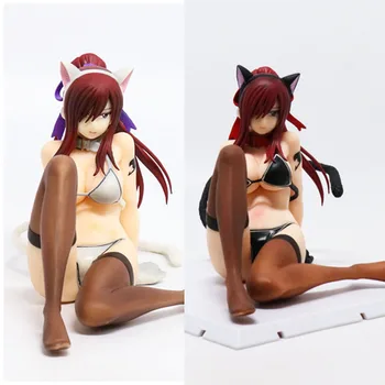 

Fairy Tail Erza Scarlet Sitting Swimsuit CAT EAR Sexy Action Figure Model Decoration