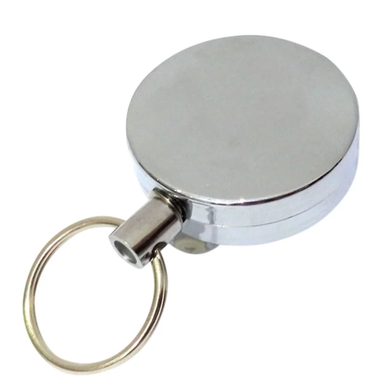 

High Resilience Steel Anti Lost Key chain Wire Rope Key Ring Outdoor gadget Metal Retractable key Chain Alarm Key Ring