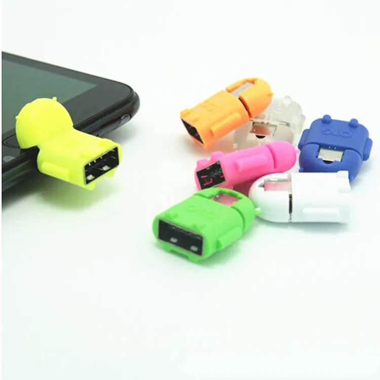 Многоцветная опция Micro USB OTG для Android конвертер в USB2.0 адаптер