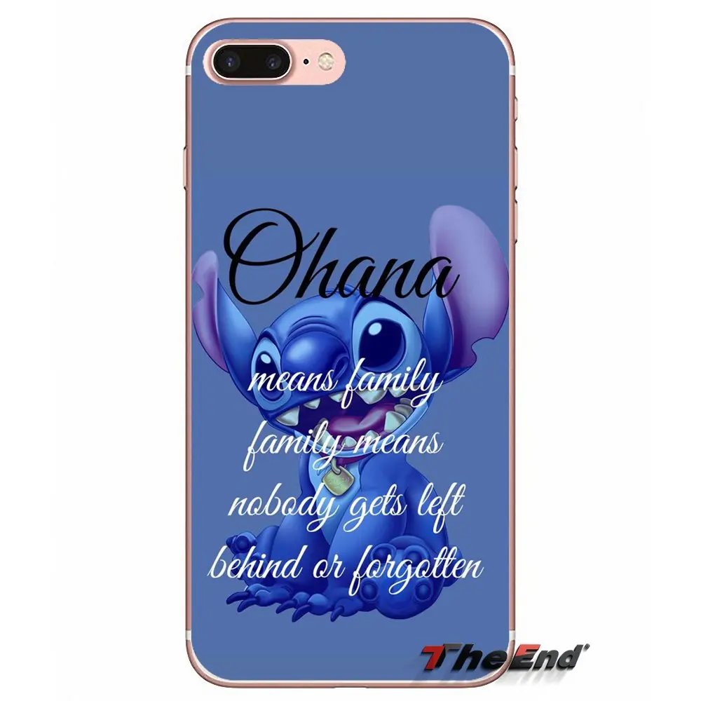 Для iPhone X 4 4S 5 5S 5C SE 6 6 S 7 8 плюс samsung Galaxy J1 J3 J5 J7 A3 A5 «Ohana значит семья» тематика «Лило и Стич» мягкий чехол - Цвет: images 7