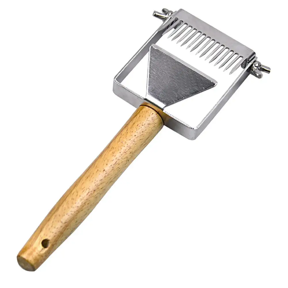 

Adjustable Balanced Cut Honey Comb Fork Stainless Steel Spatula Shovel Barb Cut Honey Cutter Beekeeping Tool Scraper
