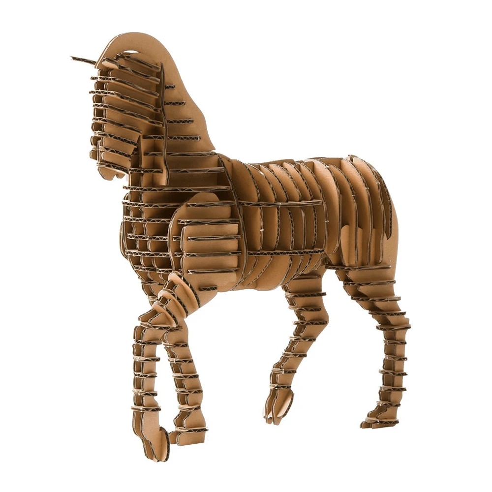 Oyuncak 3d Puzzle Cheval Artisanat Papier Modèle Enfants Jouets BRICOLAGE Kit Carton Modèle