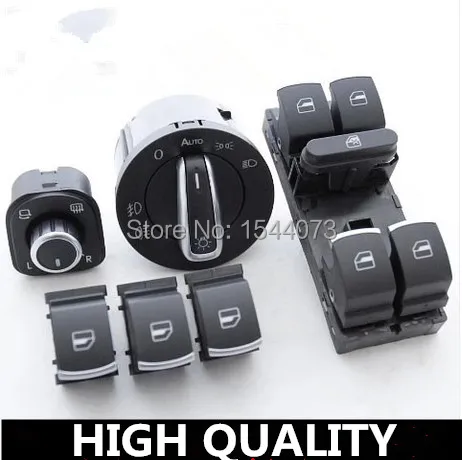 OEM хромированный светильник переключатель для зеркала VW Passat B6 Tiguan Jetta Golf MK5 MK6 CC