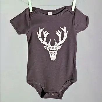 

2016 Newborn Toddler Baby Boys Clothing Deer Cute Animal Minions Romper Jumpsuit Playsuit Outfits Quality Clothing Cotton 0-24