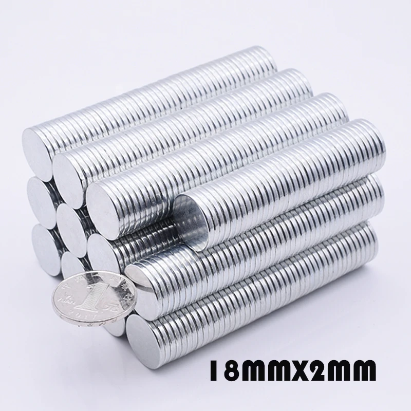 

20/50pcs 18x2 Neodymium Magnet N35 Super Strong Rare Earth Disc 18mm x 2mm Fridge Permanet NdFeB Magnet Small Round Magnet 18*2