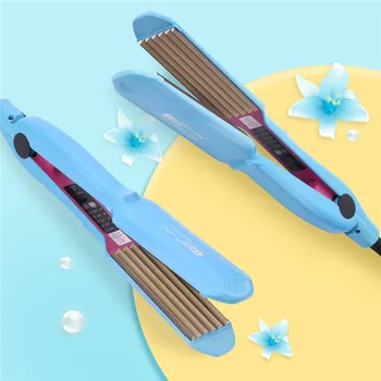 価格 ミニヘアアイロン段ボールコーンプレートカーリング鉄杖カーラー温度制御電気コルゲーション波ヘアスタイラー