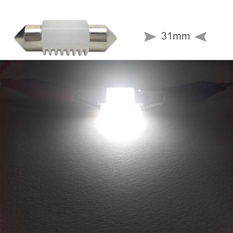 CNSUNNYLIGHT High Quality C5W C10W LED 31mm 36mm 39mm 41mm CANBUS Car Festoon Light Auto Interior Dome Lamp Reading Bulb White 12V 24V (13)