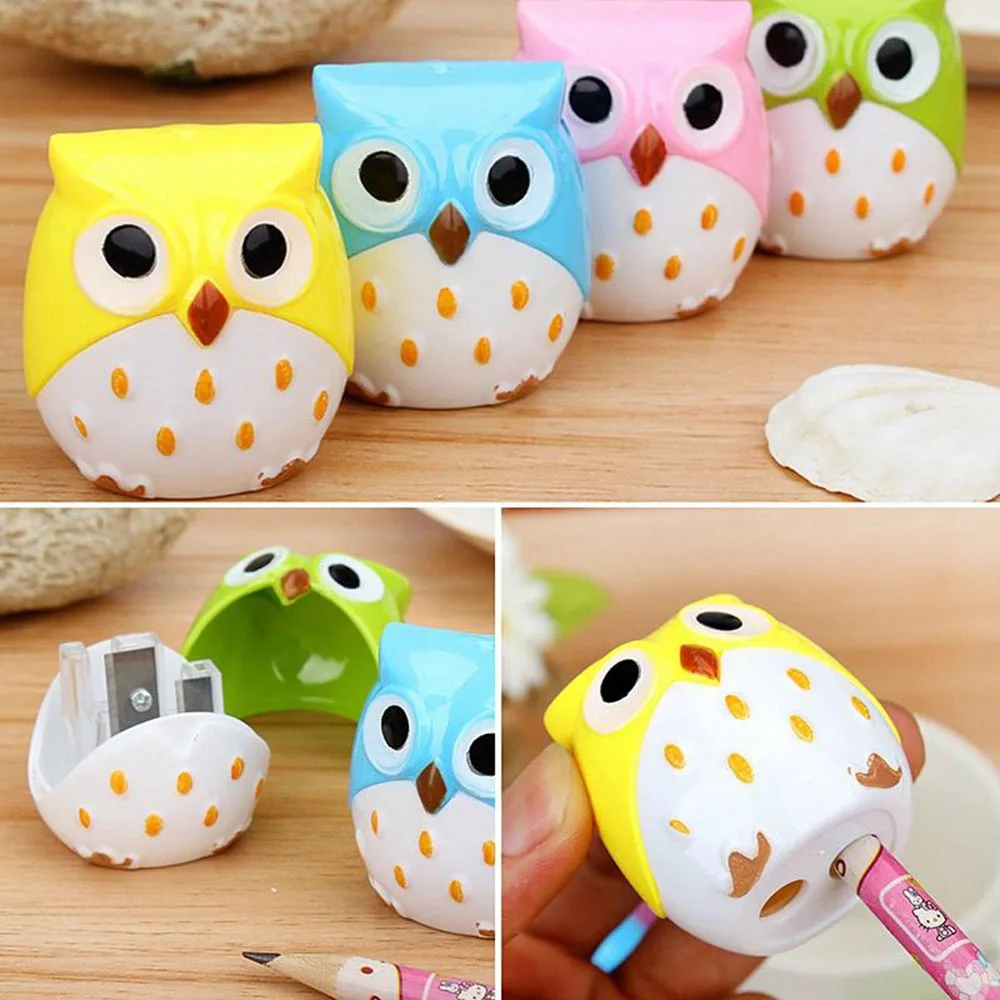

Cute Lovely Owl Pattern Pencil Sharpener School Kid's Favorite Beautiful School Supplies Gift