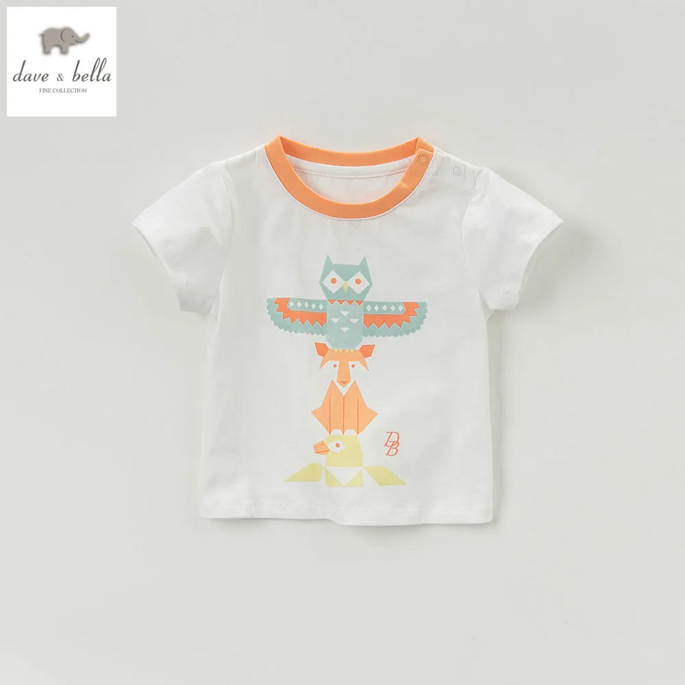 

DB5255 dave bella summer baby girls boys printed t shirt baby infant clothes children toddle top childs high quality tees