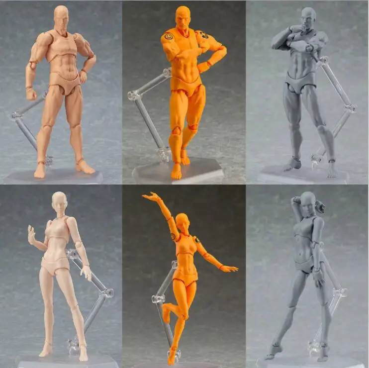 

PVC Figma Anime Archetype He She Kun Chan Movable Body Doll Action Figure Collectible Joints Male Female Ferrite voor toys 14cm