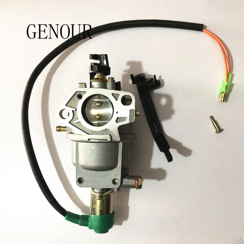 Motor a Gasolina Carburador para Gerador Válvula de Estrangulamento Gerador para Gx340 Carburador Válvula Solenóide Manual Gx390 188f 5kw 6.5kw 4 para gerador, válvula de estrangulamento manual