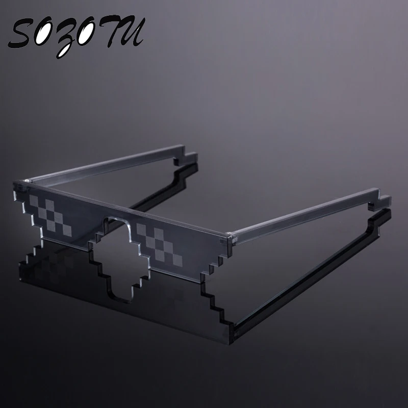Deal With It Glasses Women Men font b Minecraft b font Polygonal Thug Life Sunglasses Mosaic