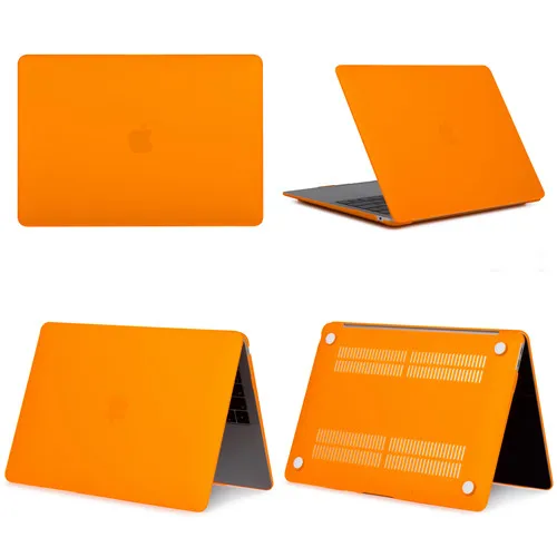 New Laptop Case For Apple Macbook Air Pro Retina 11 12 13 15,Cover for mac book New Pro 13.3 15.4 inch With Touch Bar,A1932+Gift - Цвет: Matte Orange