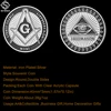 Free and Accepted Masons Silver Plated 1 oz Masonic Symbols Bullion&Coin Collections ► Photo 3/6