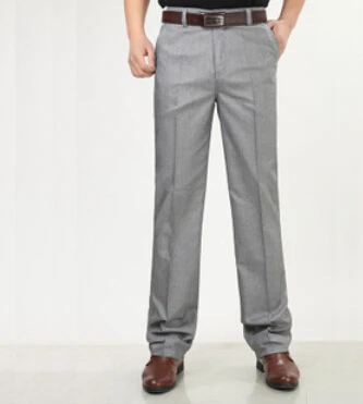 WEONEDREAM/Новинка года; весенние мужские брюки для работы в западном стиле; Прямые мужские деловые повседневные тонкие брюки - Цвет: silver gray  style