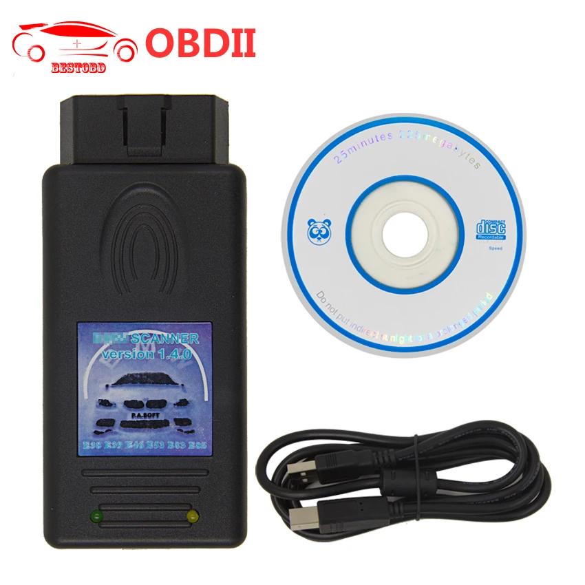 Авто OBD2 сканер V1.4.0 для BMW Разблокировать Версия с FT232RL чип определение шасси модель коробка передач и полный набор