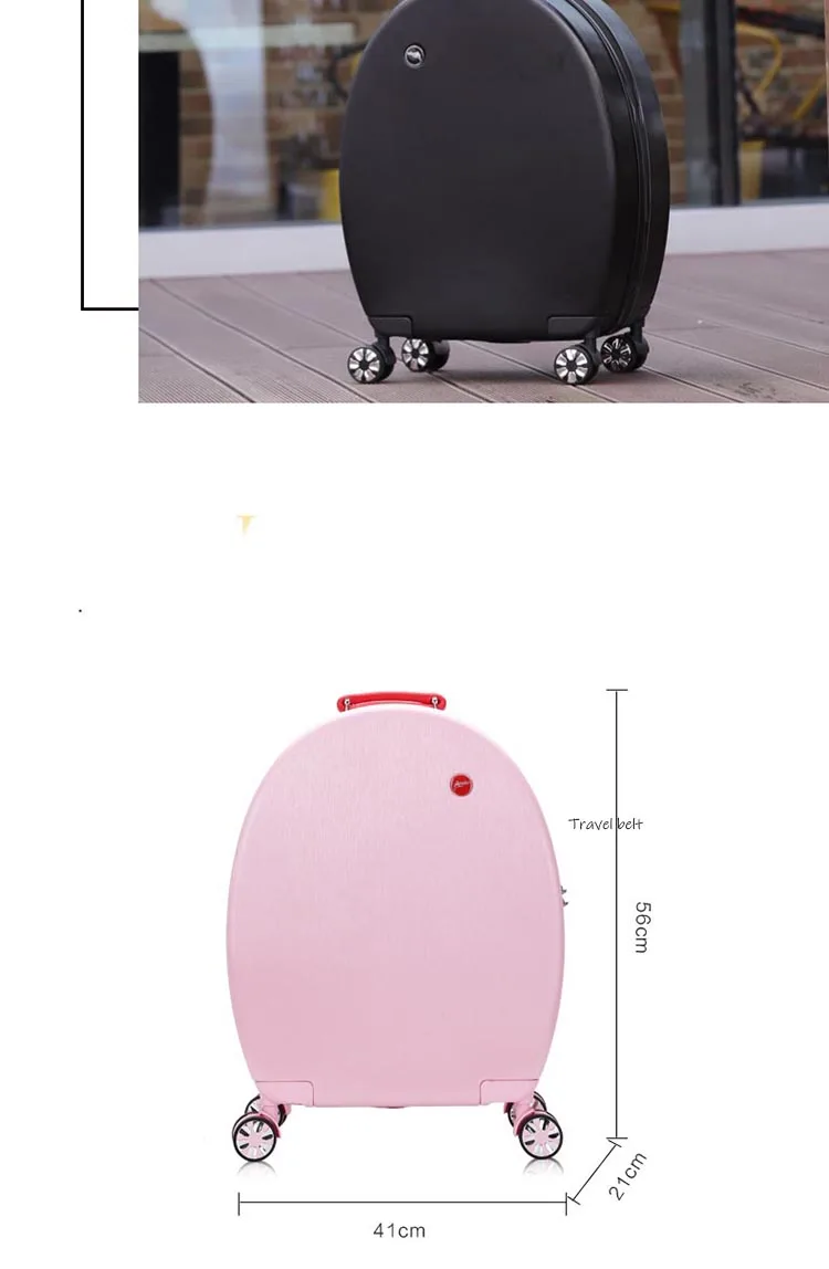Может сидеть для женщин Корейский чемодан на колёсиках Spinner 20 дюймов высокой емкости модные дорожные сумки пароль кабина чемодан колеса