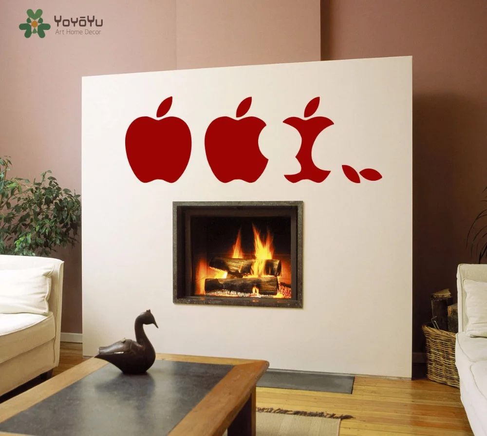 

YOYOYU Wall Decal Vinyl Home Decor Sticker Nature Fruits Kitchen Still Life Apple Stylish Wall Poster Removebale Mural YO531