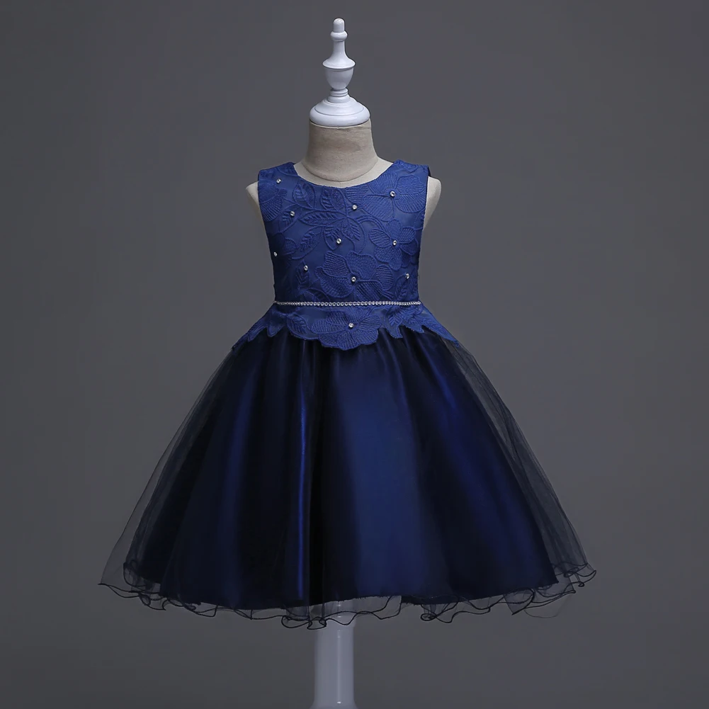 

2019 Children Elegant Evening Girl Dress Kids Birthday Princess Ball Gown Party Dress For Girls Lace Baby Girls Clothes