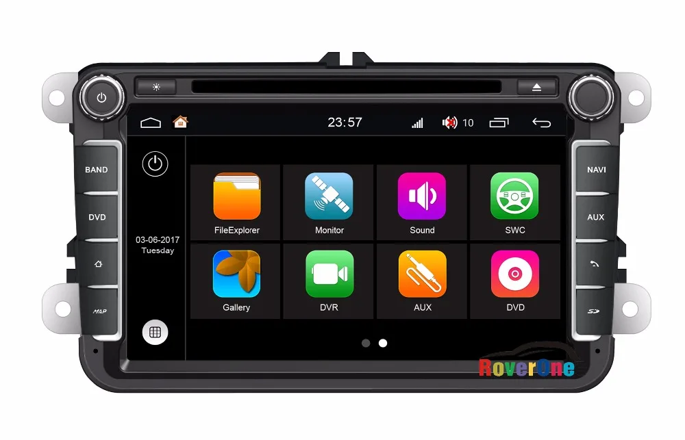Cheap For Skoda Fabia Octavia Combi Limousine Superb Yeti Patrick Android 7.1 Car Multimedia System Stereo DVD Radio GPS Navigation 3