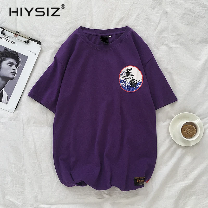 

HIYSIZ 2019 Harajuku t shirt Sleeve Casual Cotton tshirt Men Streetwear Summer Hip Hop tshirt Short Ship Cartoon T-shirts ST540