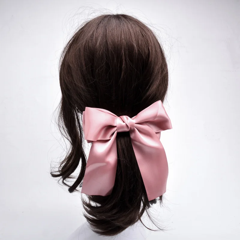 Buy Women Ribbon Bow Hair Clip Summer Sweet Headwear Bowknot Hairpins Girls