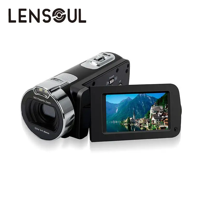 lensoul Portable 2.7 Inch HDV-312P Digital Video Camera Camcorders DV Rotating LCD Screen Digital Camera EU/US/UK Plug camera : image lensoul Portable 2.7 Inch HDV-312P Digital Video Camera Camcorders DV Rotating LCD Screen Digital Camera EU/US/UK Plug camera