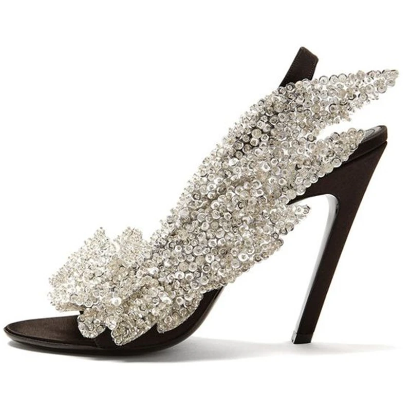 

Newest bling Women Summer Sandals Sexy Rhinestone Crytal Women Pumps Runway Stain Women High Heels Party Wedding Shoes Women