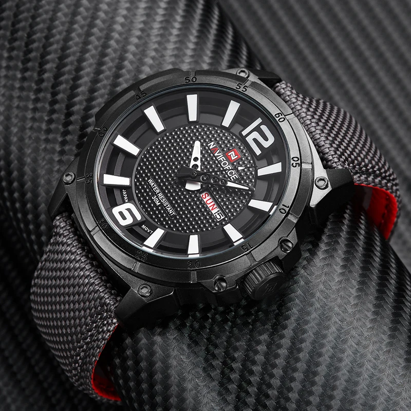 Billige TOP NAVIFORCE Luxus Marke männer Quarz Datum Casual Uhr Männer Armee Militär Sport Uhren Männlichen Leder Uhr Relogio Masculino