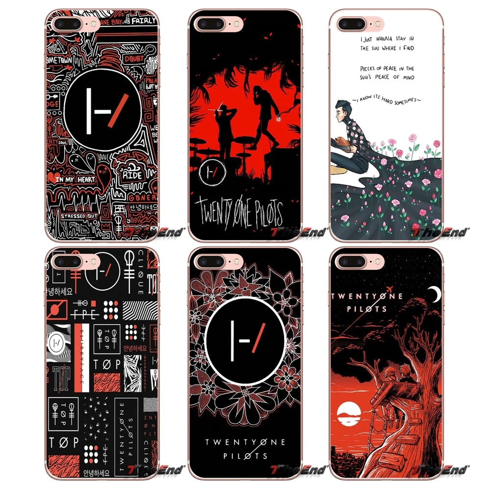 Чехол для Телефона iPhone X 4 4S 5 5S 5C SE 6 6S 7 8 Plus Samsung Galaxy J1 J3 J5 J7 A3 A5 2016 2017 Twenty One Pilots 21 Music Logo