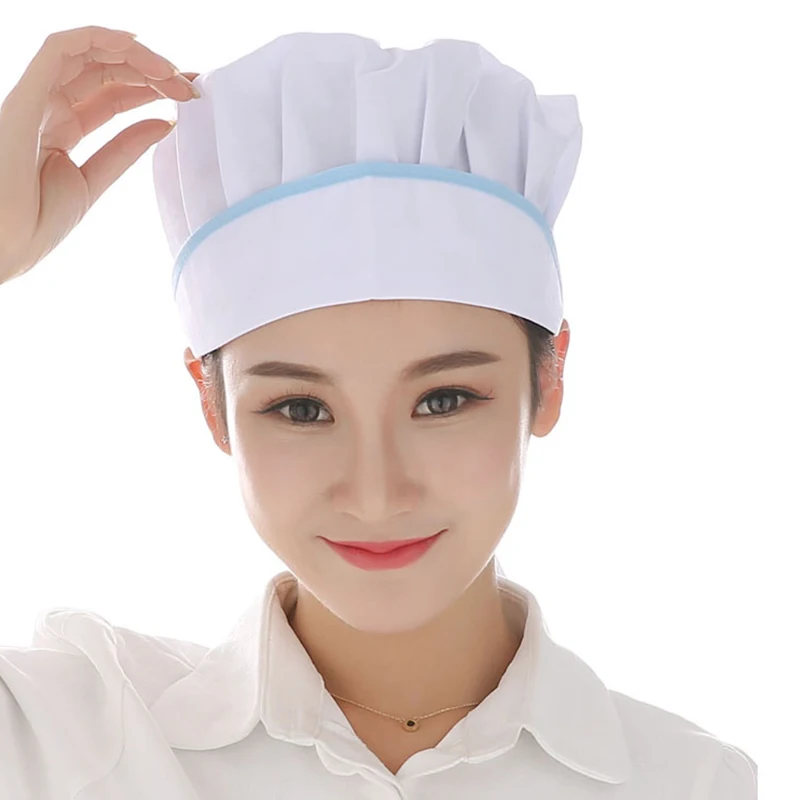 Chef Hat Female Kitchen Sanitation Cap Canteen Restaurant Food Bakery Baking Ventilation hat hotel uniform chefs hat