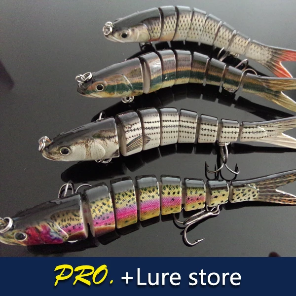 Free shipping 4pcs 142mm 30g 8 jointed Super craft fishing lures