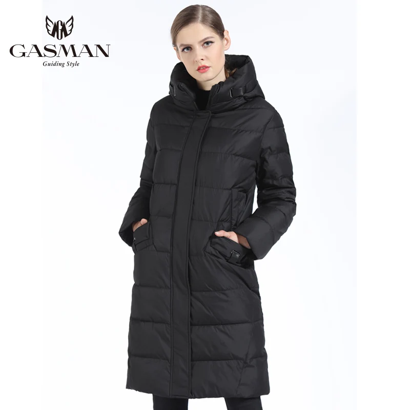 GASMAN 2018 Fashion Women Brand Jacket Down Long Woman Winter Coats And Parka Thick Hooded Windproof Overcoats Plus Size 5XL 6XL