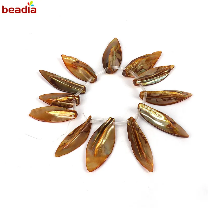 

OUTLETS 12pcs/strand Shape send by random Shell Loose Beads for DIY Jewelry Making Crafts Necklace Bracelets High Quality