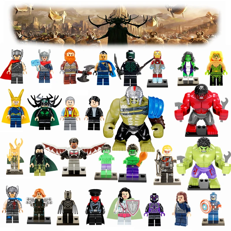 

Legoing Thor 3 Marvel DC Super Heroes Avengers Hulk Loki Iron Man Deadpool Batman Joker Legoing Superheroes Building Blocks Toys
